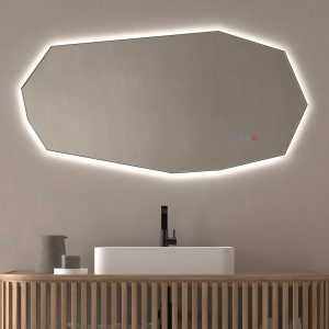 Espejo led poligonal