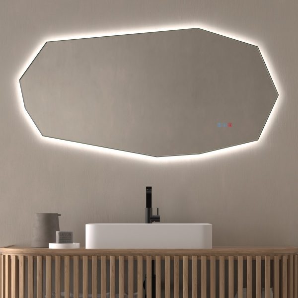 Espejo led poligonal