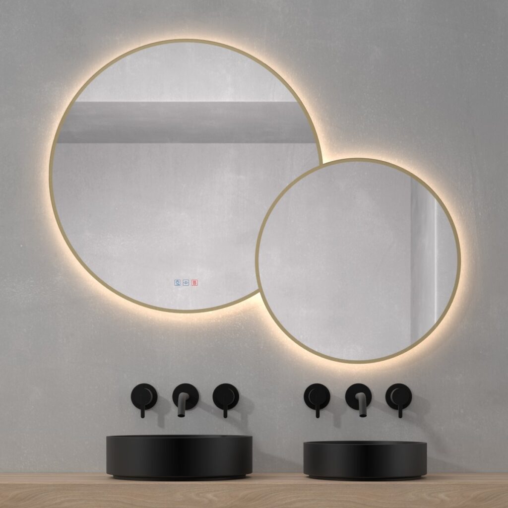 Espejo LED redondo con luz neutra 4500 K