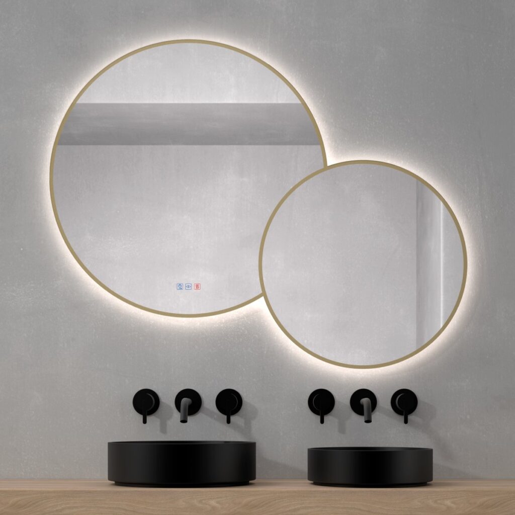 Espejo LED redondo con luz fría 6000 K