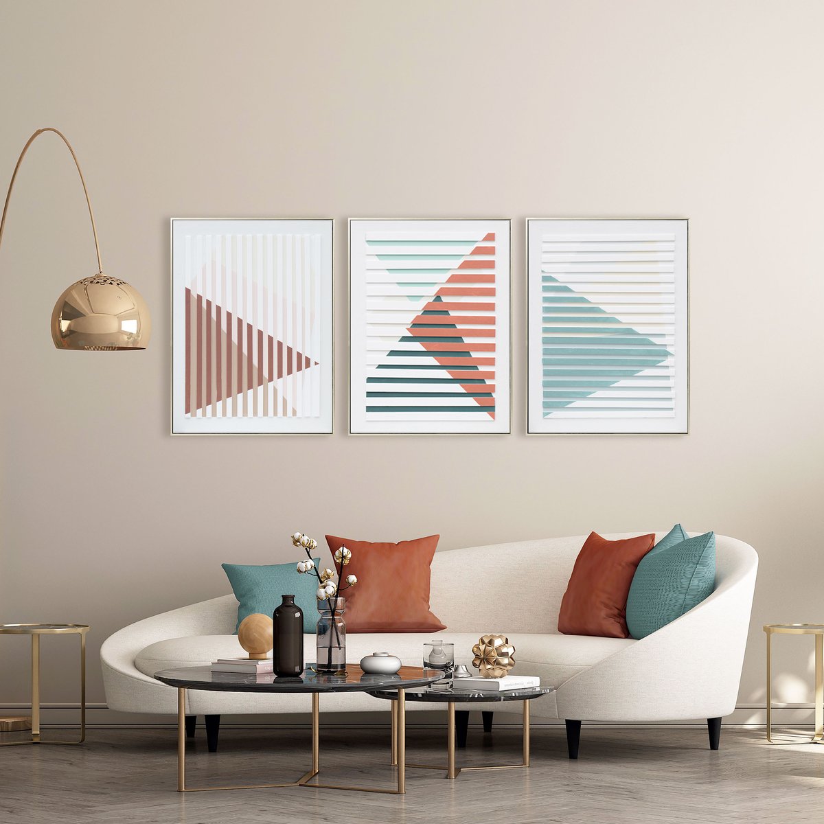 Cuadro Abstracto Moderno Bauhaus 2 60x80 - Imagen 2