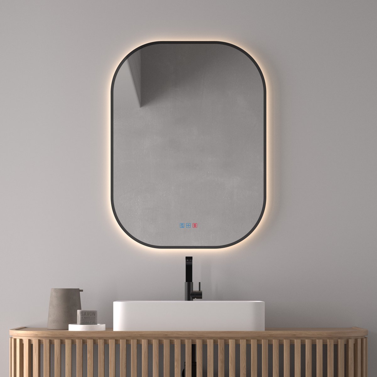 Espejo led Menorca Mediterranean Negro - Imagen 5