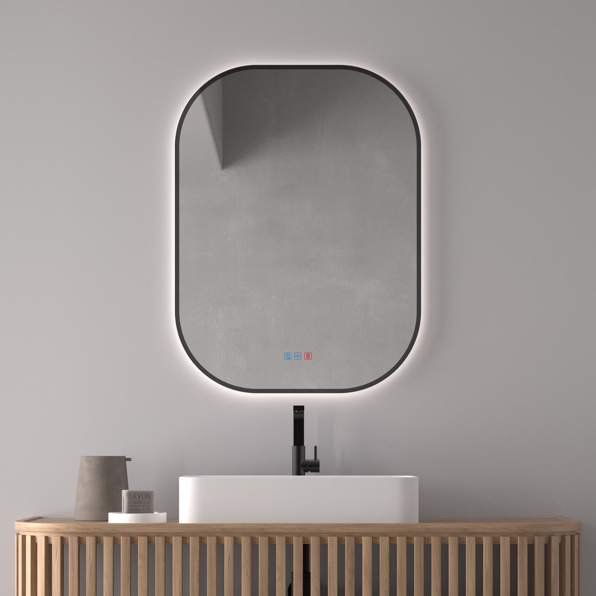 Espejo led Menorca Mediterranean Negro - Imagen 4