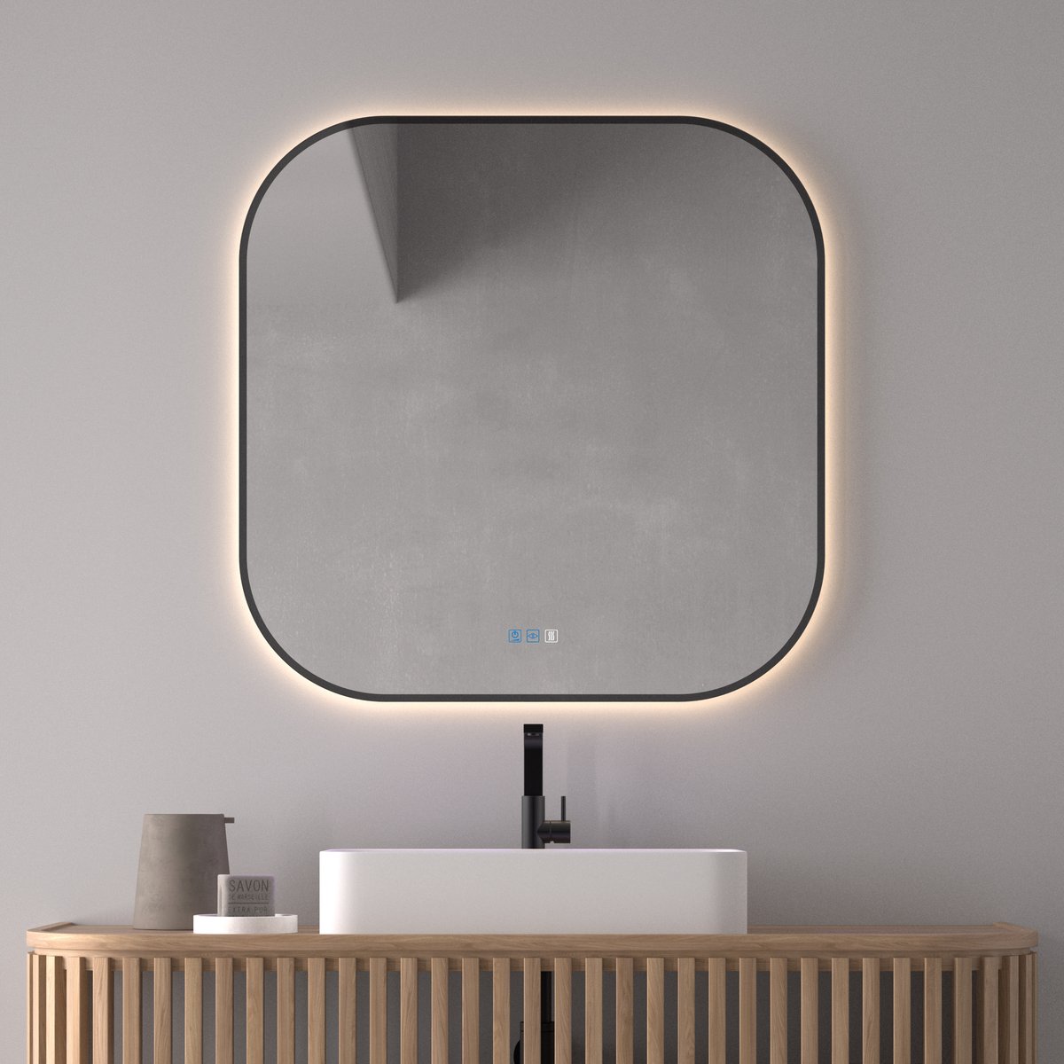 Espejo led Menorca Mediterranean Negro - Imagen 3