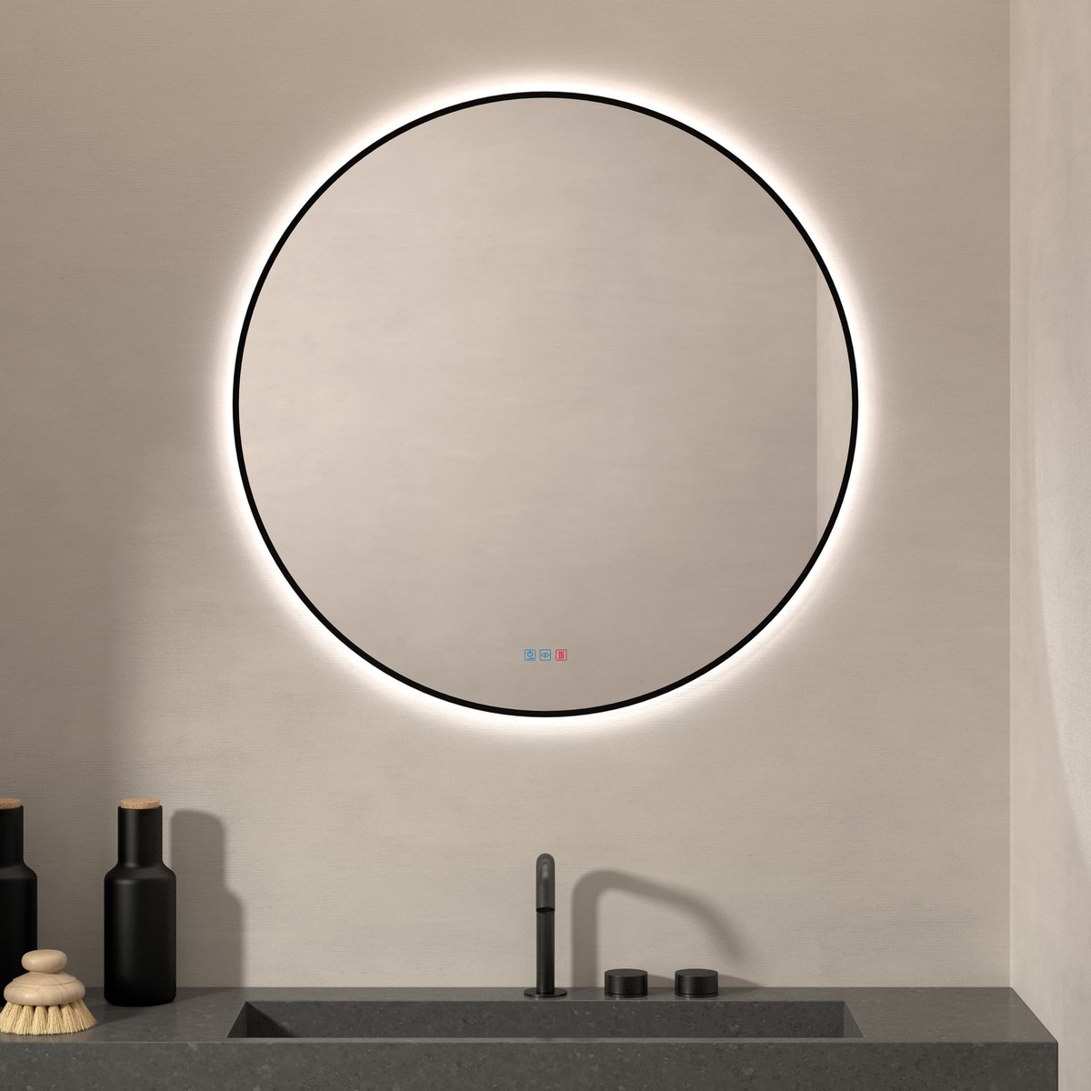 Espejo led Baeza Negro